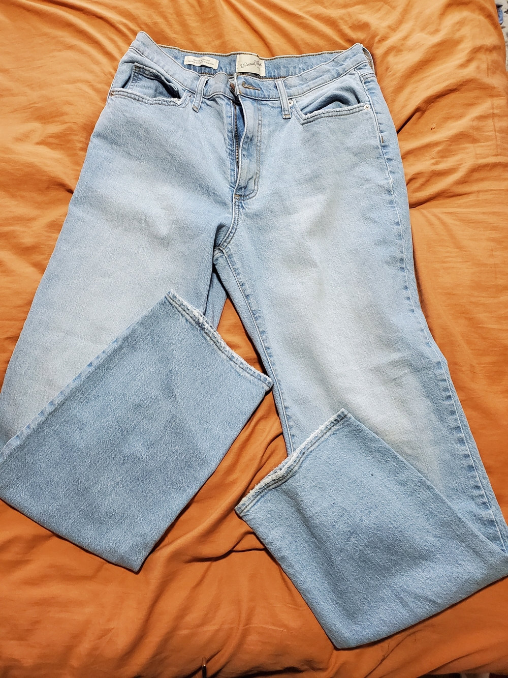 Universal Thread Light Blue High-Rise Straight Jeans